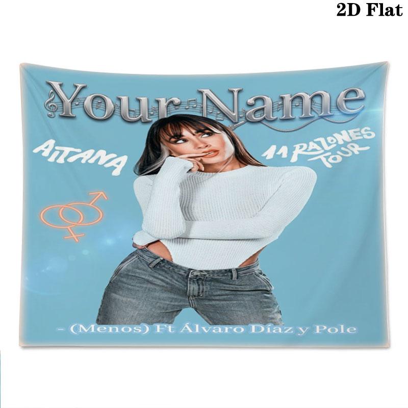 Aitana Name Wandteppich Ästhetischer Wandbehang Bedruckter Stoffdecke Dekorative Wandteppiche für Schlafzimmer Wohnzimmer Heimdekoration
