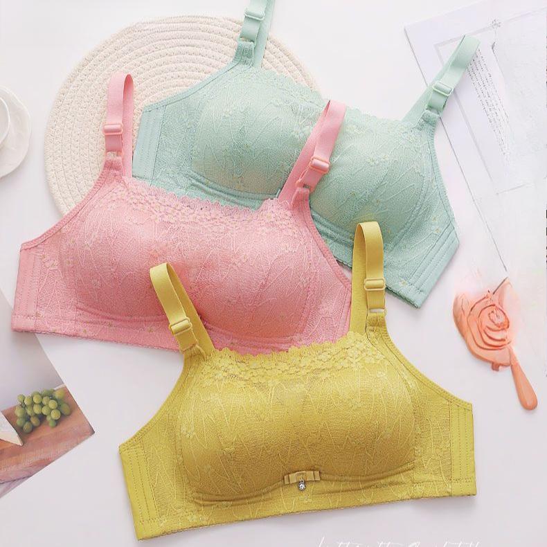 Underwear Text Large Size Thin Strapless Anti Glare No Steel Ring Anti Sagging Gathered Breasts Bra