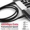 Factory  Black Nylon Braid Pd 60w Phone Fast Charger 3m Usb Type C To Type C Charging  Data Cable for Iphone15 16 Plus