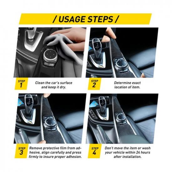 1PCS Center Multimedia Frame Trim Carbon Fiber Fit BMW 4Series F33 F36 2014-