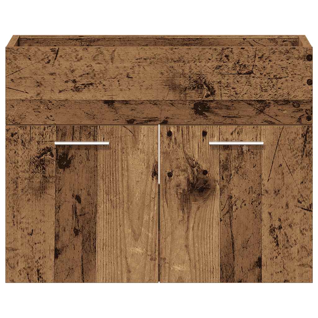 Bathroom Vanity Cabinet with Rustic Wood Effect 60 x 38.5 x 46 cm