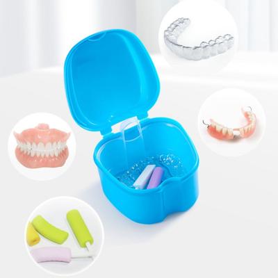 1pcs Portable Apple Shaped Denture Box, Full Denture Storage Box, Orthodontic Appliance Sleeve Storage Box