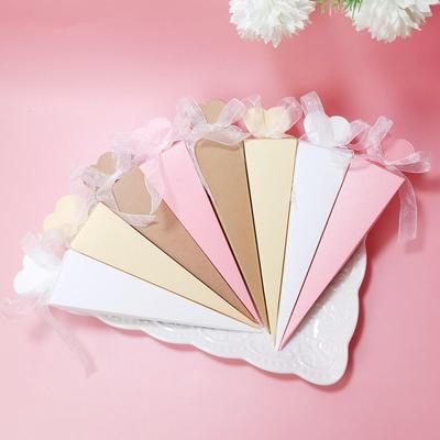 Herz- & Kegelförmige Süßigkeitenbox für Hochzeitsgeschenke, Kleine Geschenkbox, Eiscreme-Design