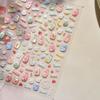 Beach Shell Swim Ring Bikini Watermelon Cat Ice Cream Crab Sunglass Coconut Tree Flowers Fruits Nail Art Stickers Decals