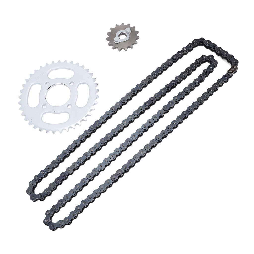 420 15T Front Sprocket 420 37T Rear Sprocket 420 Chain Set Steel Alloy Replacement for Pit Pro Trail Dirt Pocket ATV