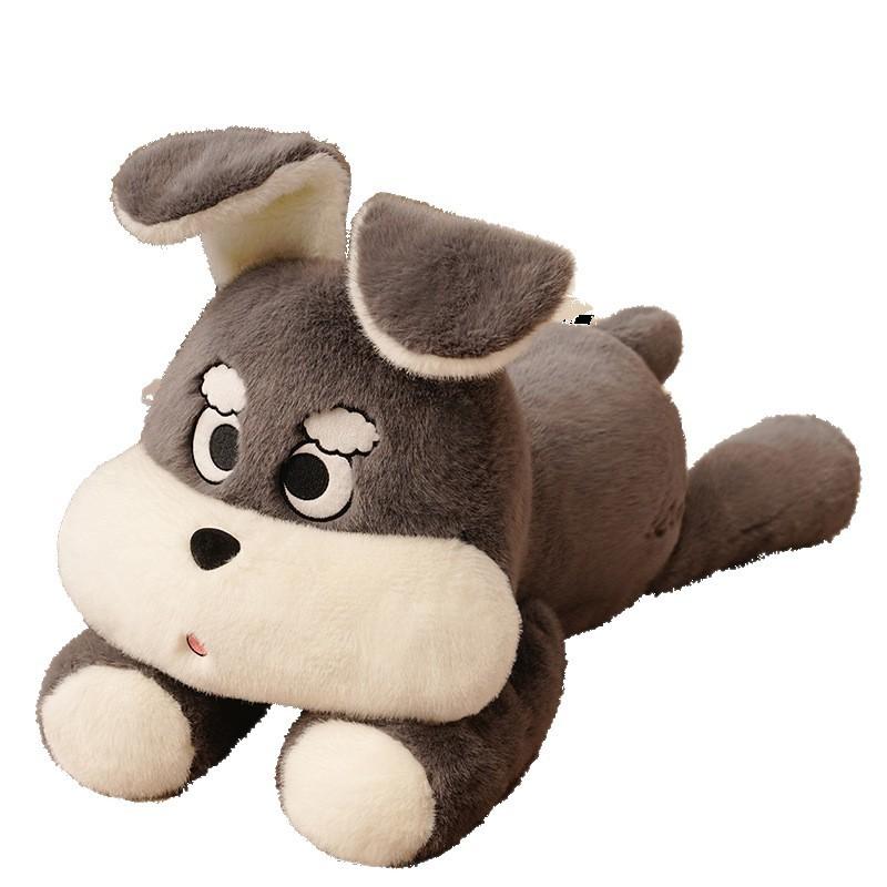 Raccoon And Schnauzer Animal Plush Doll With Embroidery Design For Gift Kids