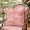 Painterly Floral Fabrics Cushion Cover Silky Short Plush Invisible Zipper Dustproof Sofa Pillow Case For Home Decor