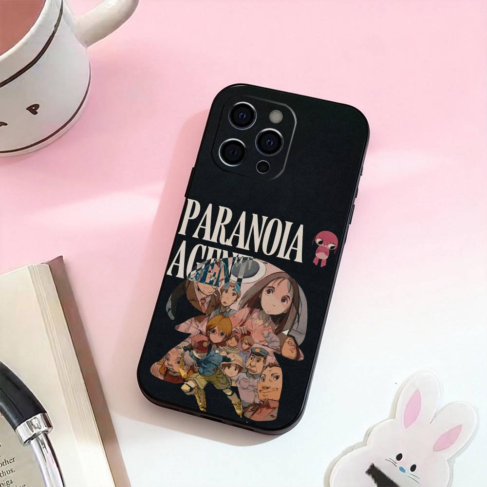 

Anime Paranoia A-Agent Phone Case For iPhone 17,16,15,14,13,12,11 Plus,Pro Max,Soft Silicone Black Cover iPhone16pro