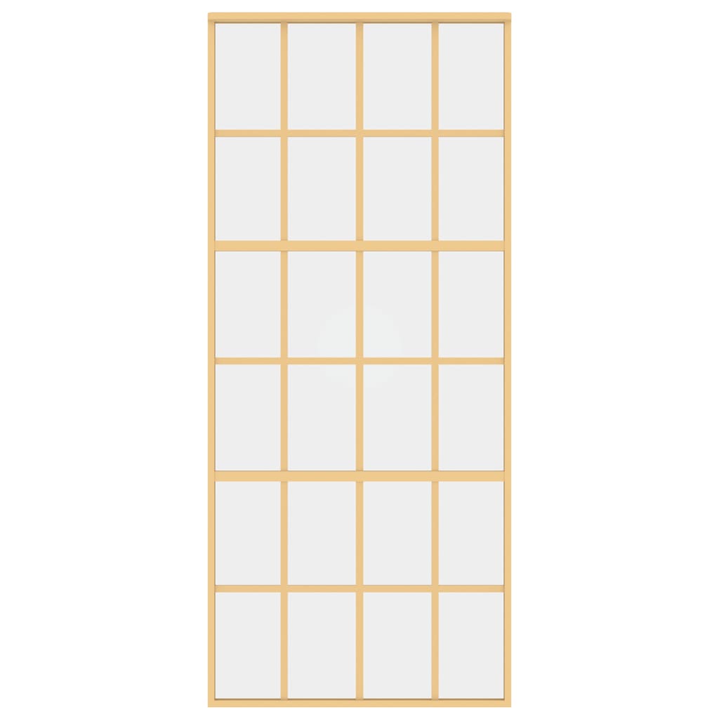 Vidaxl Sliding Door, Gold, 90X205 Cm, Transparent ESG Glass