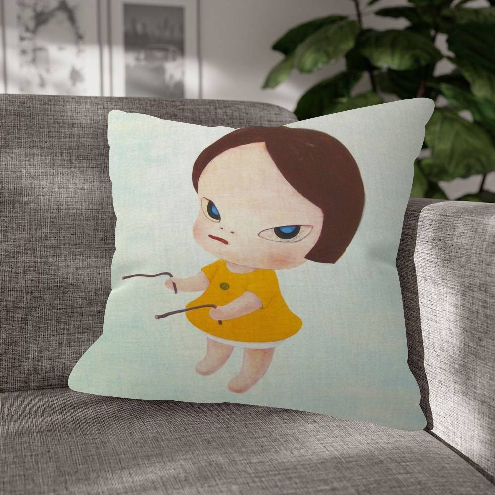 YYoshitomo Nara Pattern Cushions Pillowcase Polyester Cushion Cover Throw Pillow Pillowcover Home Car Sofa Decor