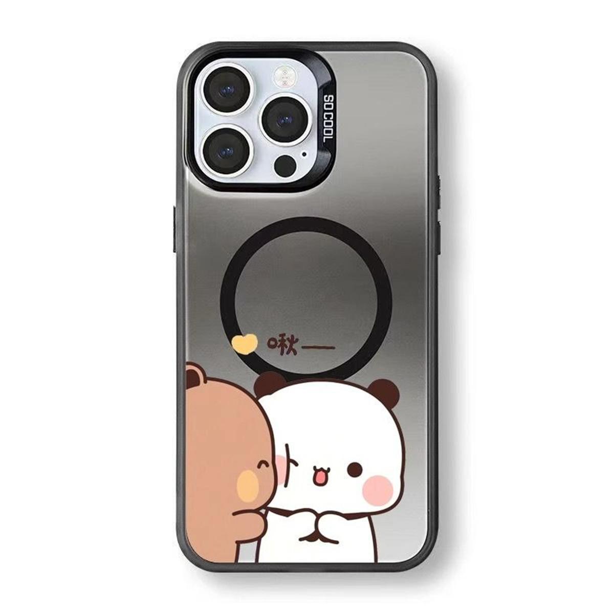 

New Color Silver Magnetic Phone Case Holder for Apple Phone Protective Case Full Coverage Diagonal 14promax Phone Case For iphone 17PROMAX