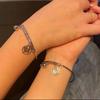New Fortune and Wealth Character Pendant Bell Bracelet One Step One Ring Ding Dong Bracelet Titanium Steel Women's Ins Non-Fading Jewelry