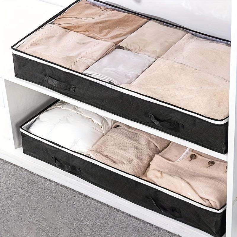 Extra-Large Under Bed Storage Bag - Thickened Non-Woven Fabric, Breathable & Foldable for Clothes, Quilts & Linens Space-Saving