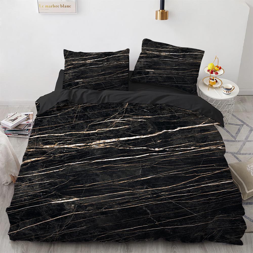 Geometric luxury honeycomb stone pattern 3D printed bedding set queen size 2/3pcs microfiber duvet cover cool style