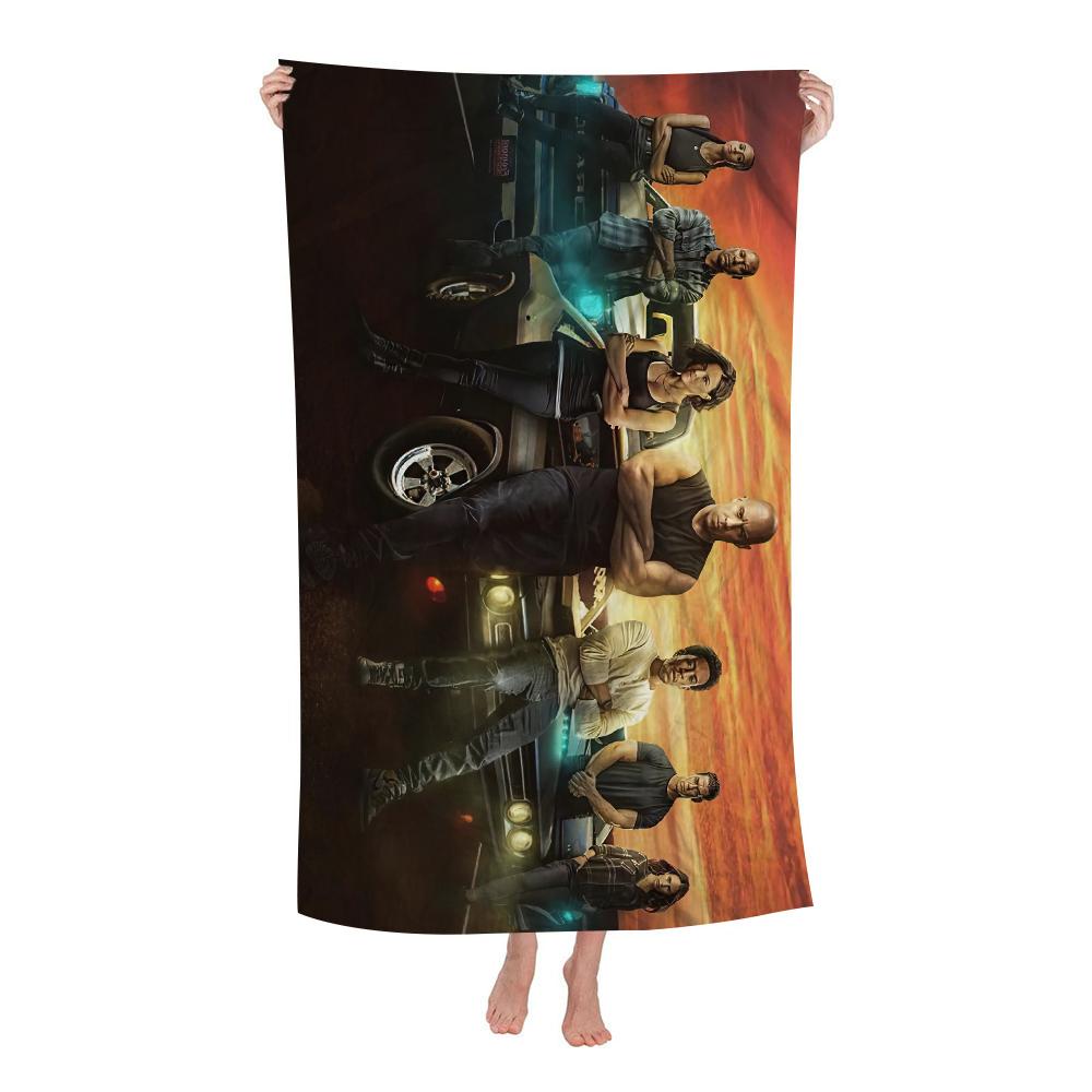 Fast Furio Bath Towel Microfiber Soft Water Absorbing Breathable For Girl Kids Decorative Cartoon Beach Towel