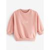 Autumn and Winter Girls' Pink Pullover Sweatshirt Set 2025 Autumn Children's Stylish Top with Flared Long Pants