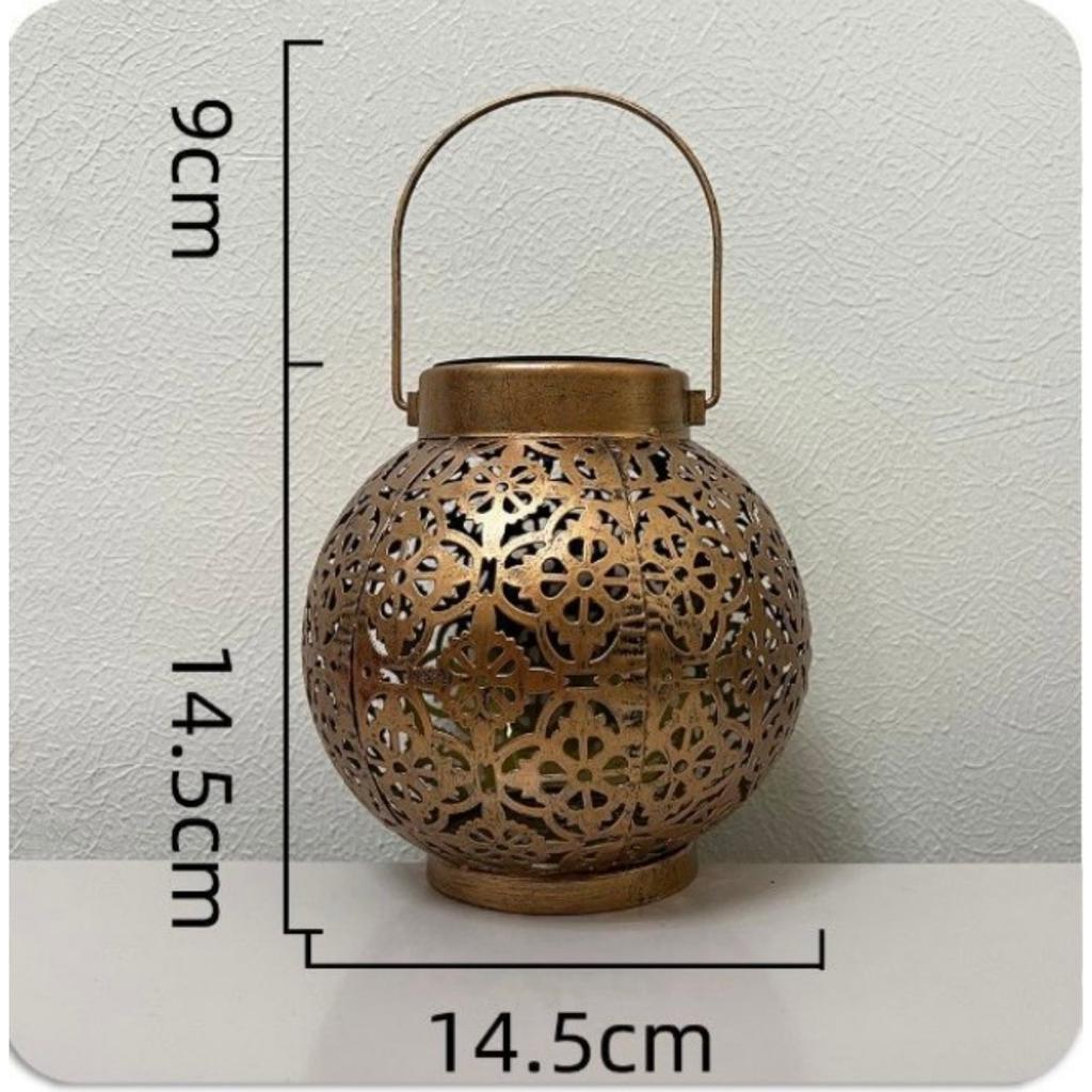 HOMZY Outdoor Garden Solar Light Iron Art Hanging Light Hollow LED Landscape Light Garden Decoration Projection Light Waterproof