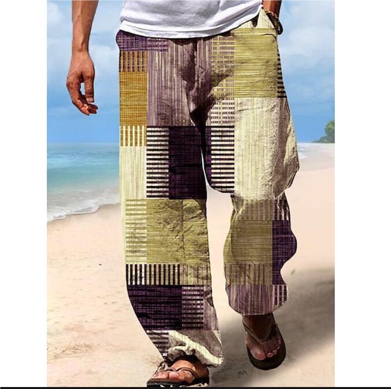 

Весенние мужские геометрические брюки с цветовыми блоками и пэчворком, мешковатые брюки, повседневные брюки, брюки со средней посадкой, на резинке с кулиской, для отпуска S