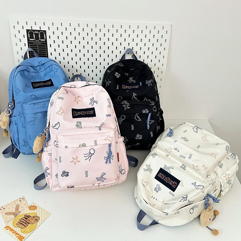 Cartoon backpack girl college student high school student commuter schoolbag women's new travel backpack