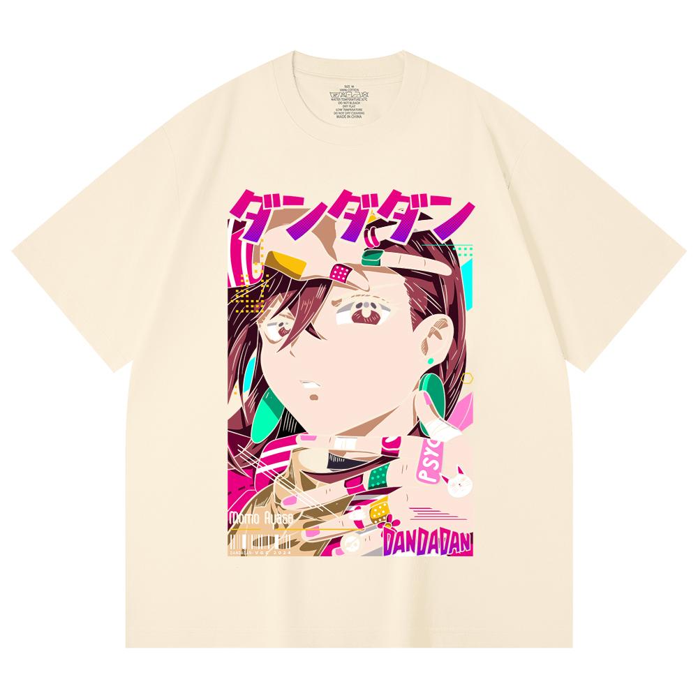 230 Gsm 100% Cotton Dandadan V21 Momo Print Unisex Heavy Cotton T Shirt