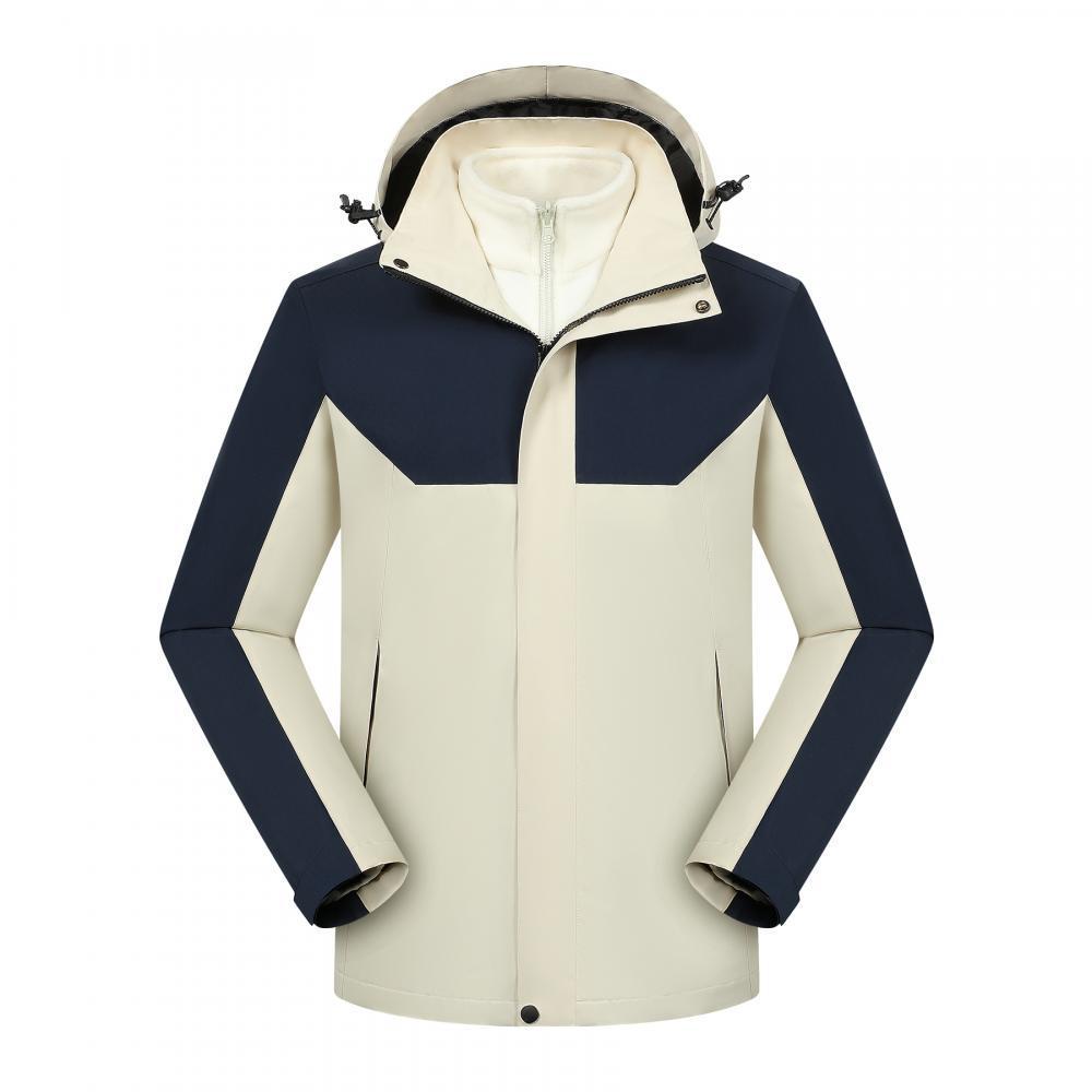 Thickened 3-in-1 Workwear Mountaineering Jacket with Custom Embroidery Logo for Winter 4S Shop Enterprise Culture.
