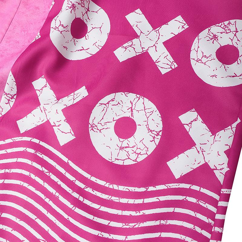 Oversized Women V Neck Long Sleeve Patchwork Print Casual Loose Maxi Kaftan Dress