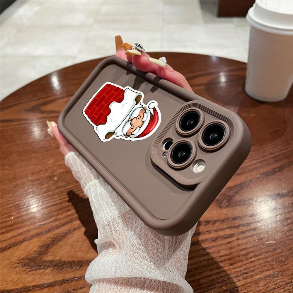 N101 Merry Christmas Art Soft Angel Eyes Phone Cases for iPhone 16 15 14 13 11 Pro Max 8 7 6s Plus 12 Mini XR XS Max SE Shockproof Cover