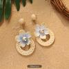 Handmade flower stud earrings - Bohemian style ear rings accessory