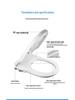 Smart Bidet Toilet Seat Cover with Water Spray Cleanser, No Electricity Needed