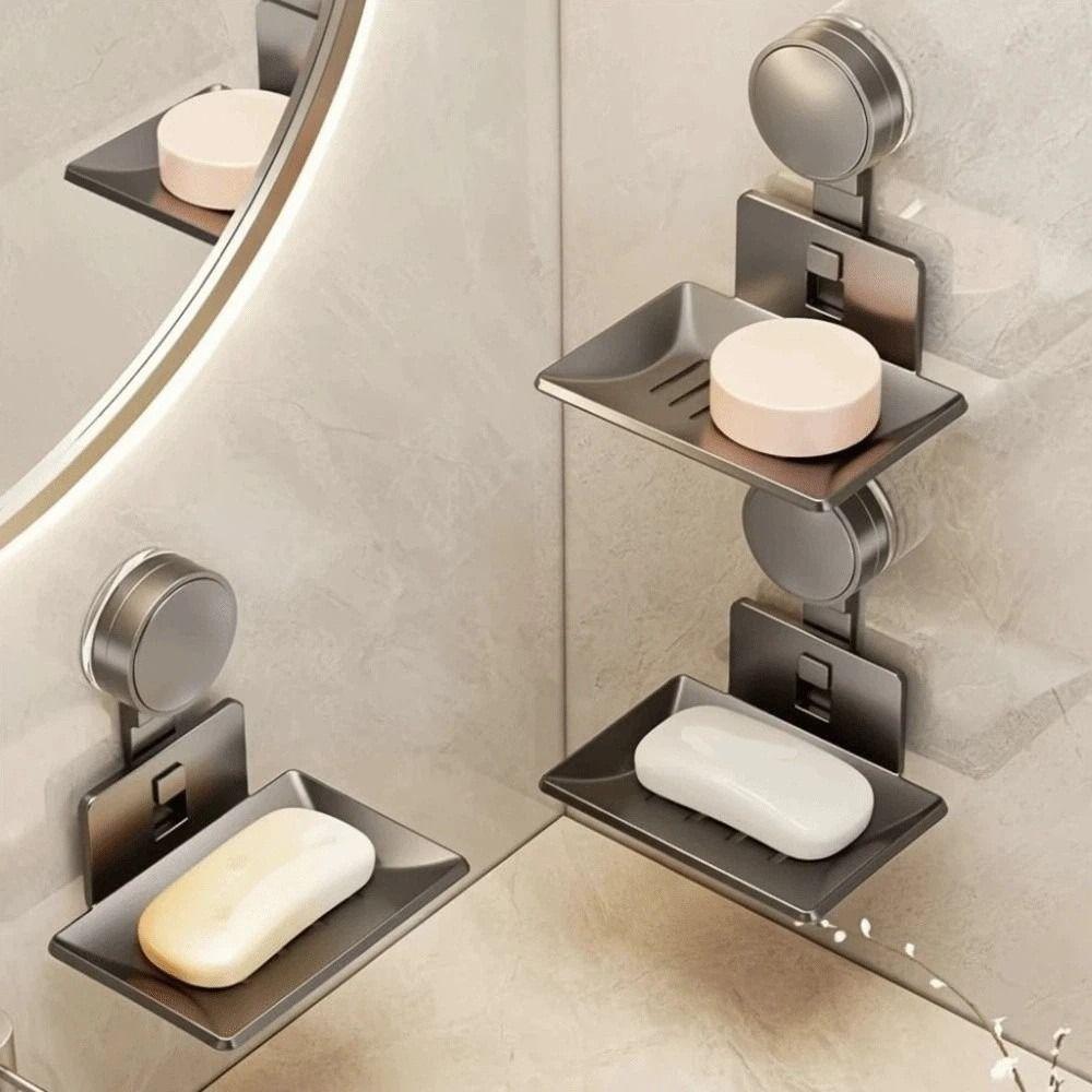 Suction Cup Soap Sponge Holder No Punch Soap Tray Portable Soap Dish for Shower for Bathroom
