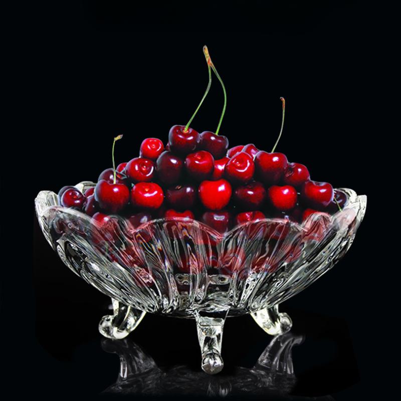 Obstteller aus Glas im europäischen Stil, Salatschüssel, Süßigkeiten, Trockenobstteller, Haushalts-Couchtisch, Wohnzimmer, Snackbehälter