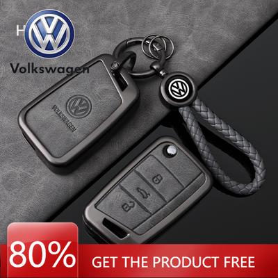 Pro VOLKSWAGEN Pro VW Volkswagen Golf 7 MK7 Tiguan MK2 T-roc T-cross Vysoce kvalitní kožené pouzdro na klíče od auta Chránič Kryt Plášť Hol