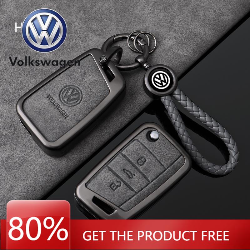 Pro VOLKSWAGEN Pro VW Volkswagen Golf 7 MK7 Tiguan MK2 T-roc T-cross Vysoce kvalitní kožené pouzdro na klíče od auta Chránič Kryt Plášť Hol