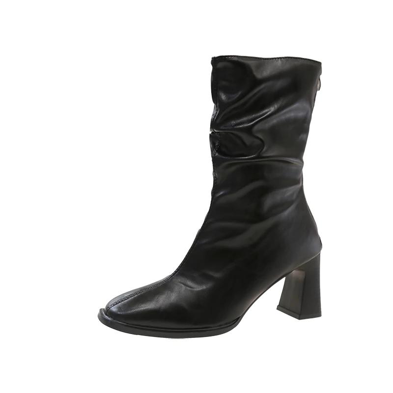 Fashion High Heeled Skinny Booties Women's Shoes 2025 New Spring and Autumn Single Boots Winter Pointed Toe Temperament