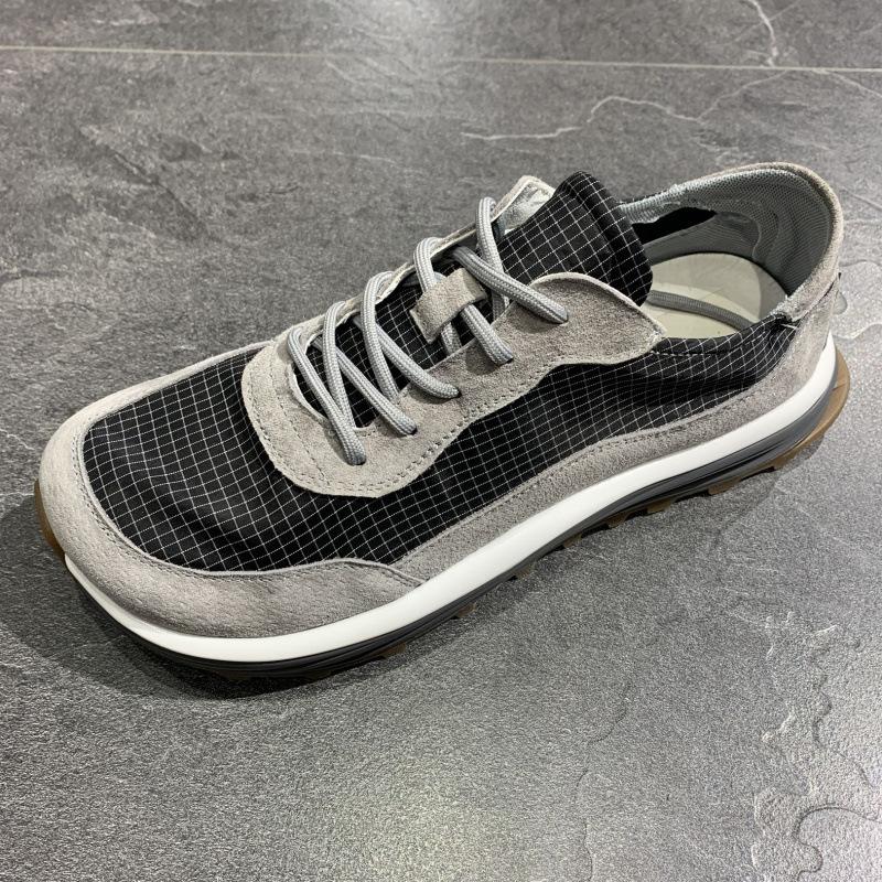 

Корейская версия туфель клоуна, уродливые милые туфли, лето 2025, новые универсальные туфли из ледяного шелка, клетчатые кеды на доске, мужская обувь 38