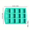 Silicone Brownie Pan With Dividers 12 Grids Soap Candle Mold Chocolate Bar Mold Kitchen Baking Decoration Non-Stick Center For
