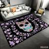Newest Colorful Floral Sugar Skull Large Area Rug Non Slip Gothic Living Room Floor Carpet