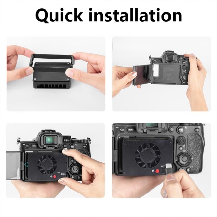Quiet Camera Cooling Fan For A7M4,A7cIl,ZV11,ZVE10,ZVE1,A6700,R6,Camera Heatsink Perfect For Prolonged Video Coolers