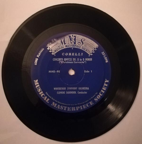 

7inch Record ARCANGELO CORELLI WINTERTHUR SYMP Concerto Grosso No. 8 In G Minor C MMS92 Musical Masterp Canada Classical Used