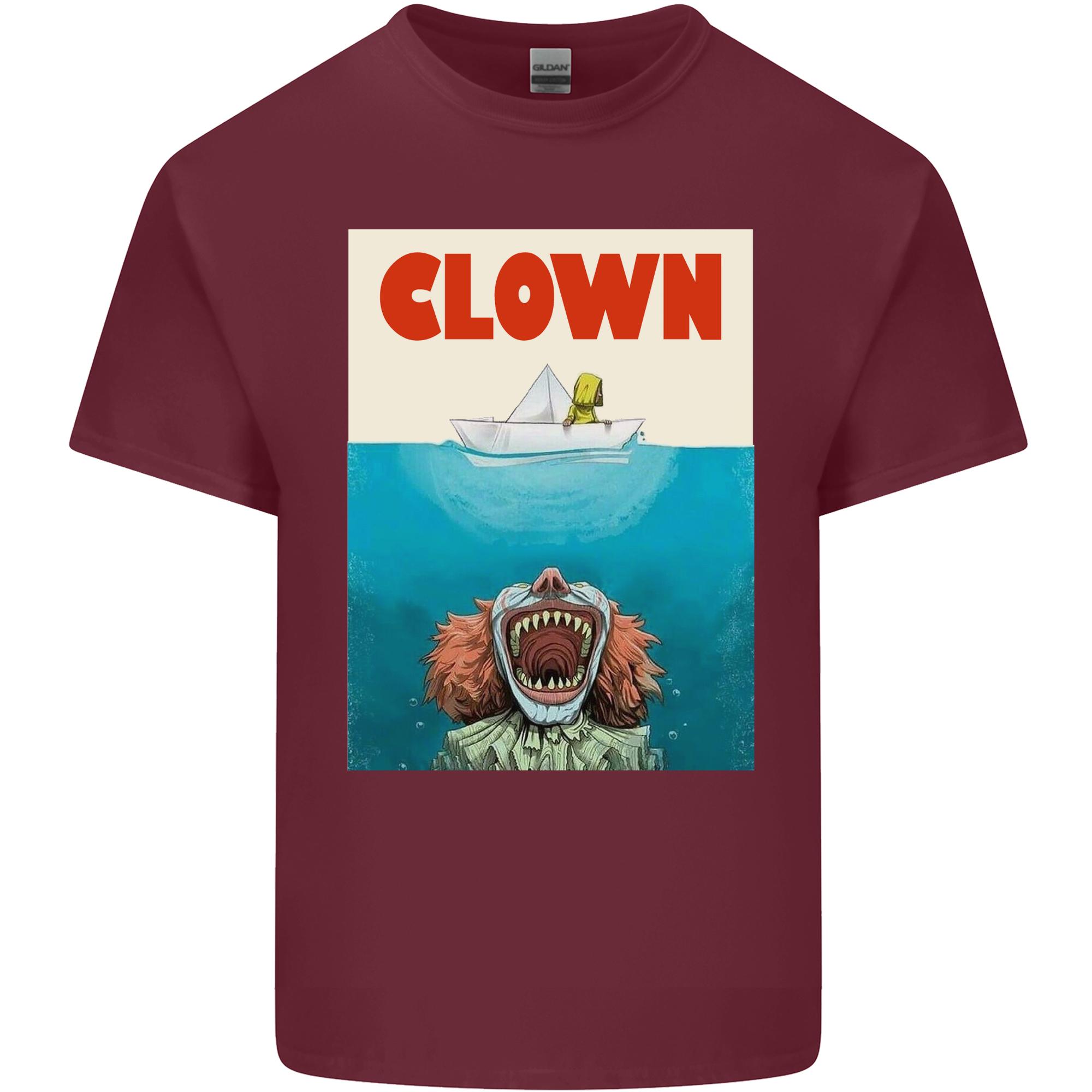 Jaws Funny Parody Clown Halloween Horror Unisexs Light Cotton Tshirt S