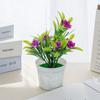 Artificial flowers Bonsai Vase for Home Decoration Mini Potted Festival Wedding Ornamental Flowerpots Bathroom Windowsill Plants