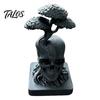 Sturdy Base Display Piece 3D Printed Tree of Life Skull Figurine, Gothic Desktop Ornament for Mysterious Symbolism Gift Friends Home Office