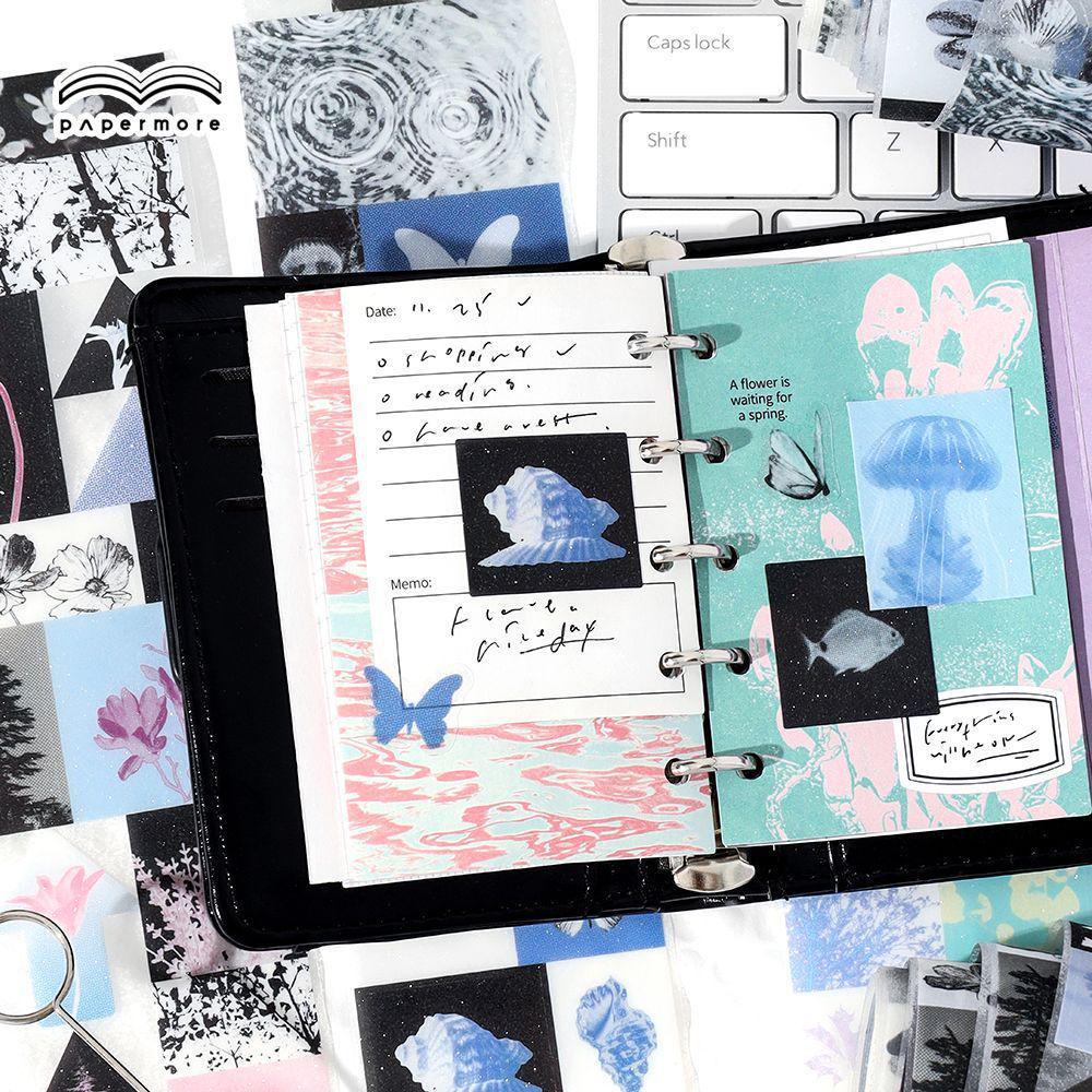 PaperMore PET Tape 'Like a Dream' Series: Die-cut Double Material with 8 Styles, Salty Life Base Material.