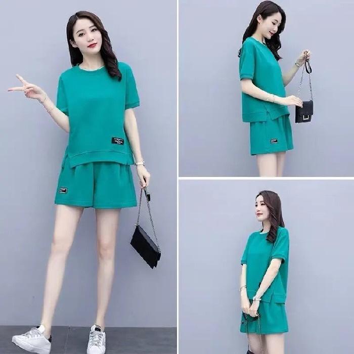 Sportswear Casual Suit for Women Summer Korean Style Fashion Loose Shorts Running Two-piece Set for Women