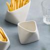 Three-dimensional Frilled French Fries Bowl Home Ceramic Cup Bowl Creative Hotel Tableware Snack Dish Dip Seasoning Dish