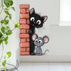 Cute Cat and Mouse Wall Stickers for Kids Room Nursery Kindergarten Decoration