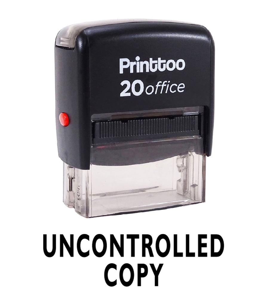 Printtoo UNCONTROLLED COPY Self Inking Rubber Stamp Office Stationary Custom