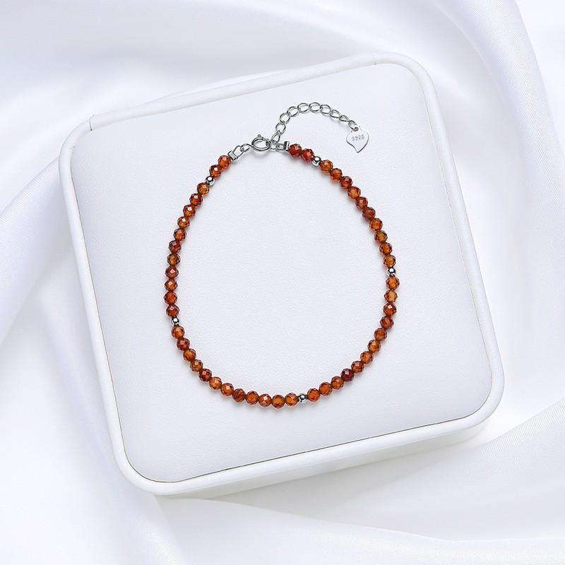 Handmade Faceted Natural Stone Bracelet Women With Tourmaline Amethyst Spinel Crystal Clasp