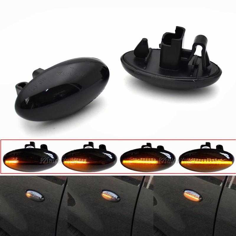 Dynamic Fender Turn Signal For Peugeot Citroen C1 C2 C3 C5 C6 107 206 307 407 607 1007 Berlingo Jumpy Led Light Side Marker