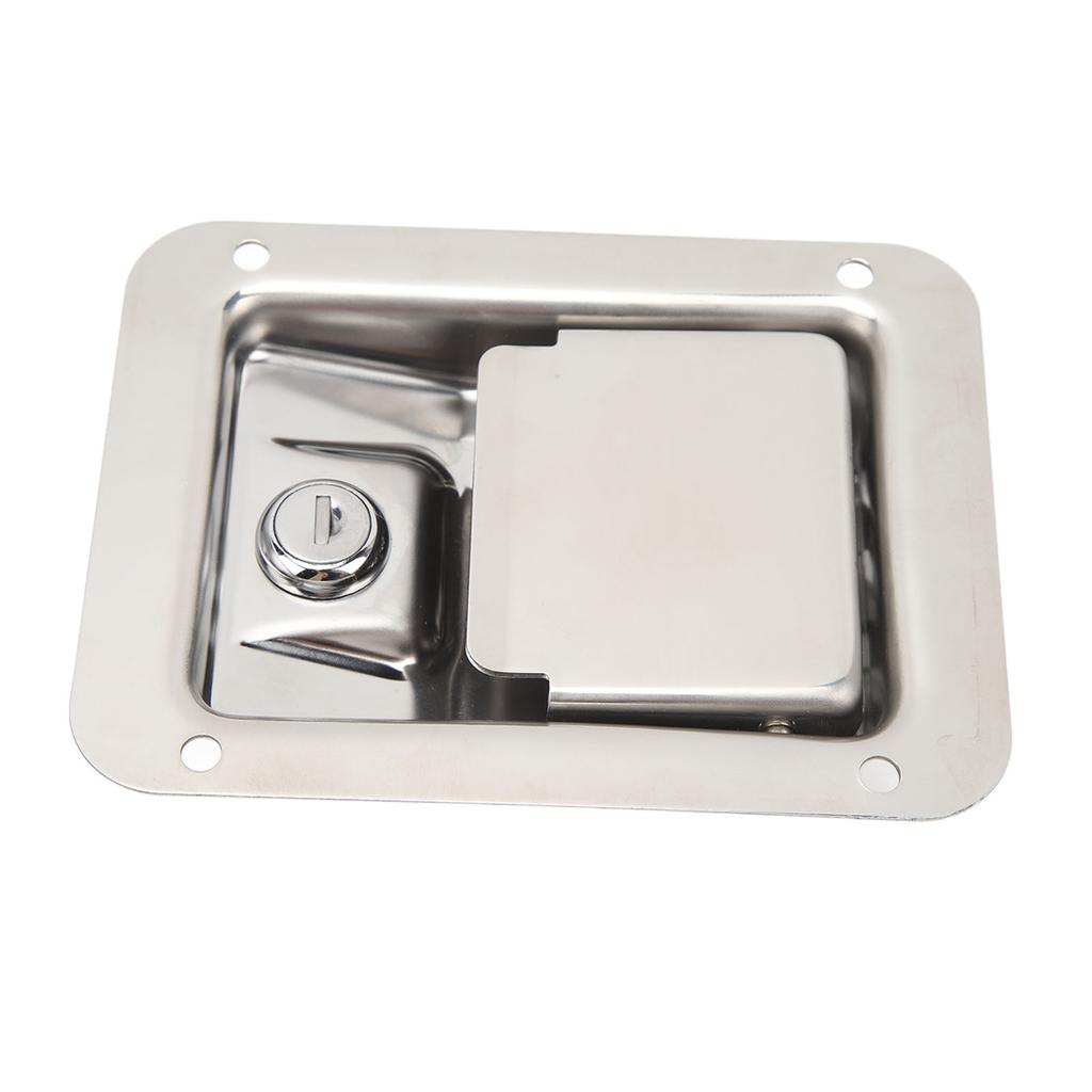 Trailer Door Key Lock Lock Stainless Steel Door Paddle Handle Lock Trailer Toolbox Lock for RVs Truc